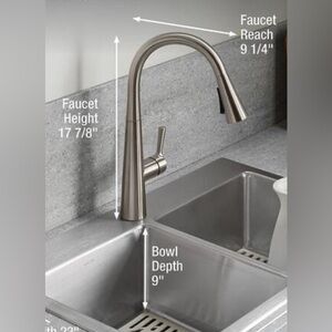 Kohler Cursiva Kitchen Faucet Stainless Steel New in Box